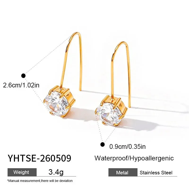 Ivanda Gold Drop Earrings Stainless Steel YHTSE-260509 - view 01