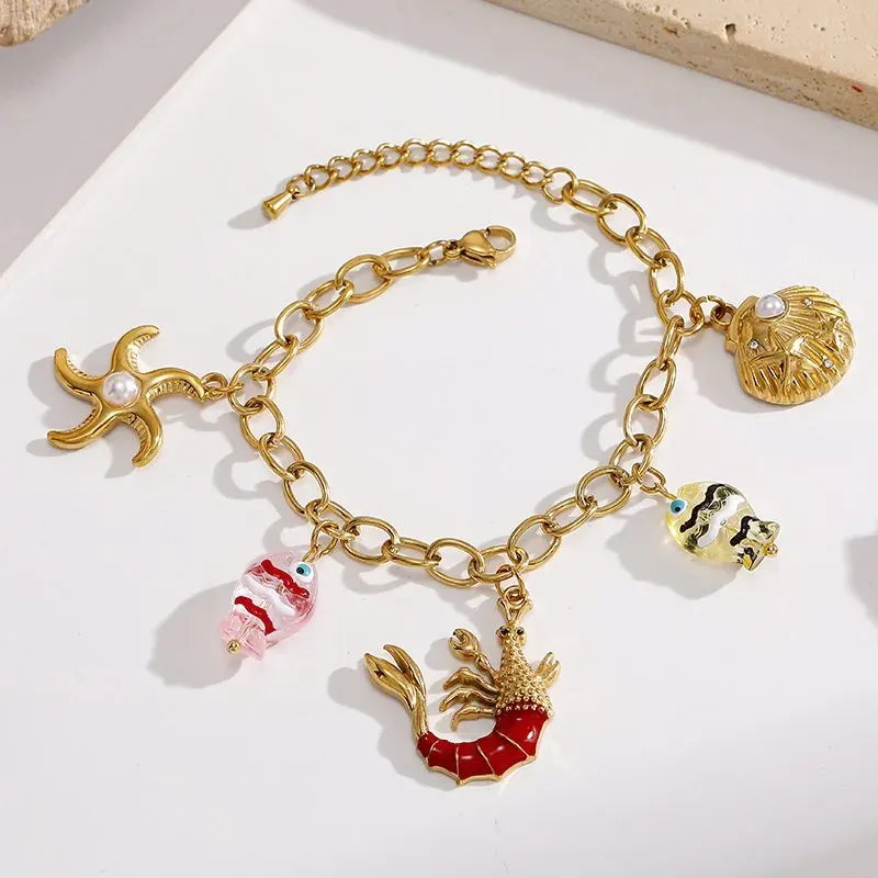 Ivanda Turquoise Turtle Bracelet Gold CHSL01171-1 - view 06