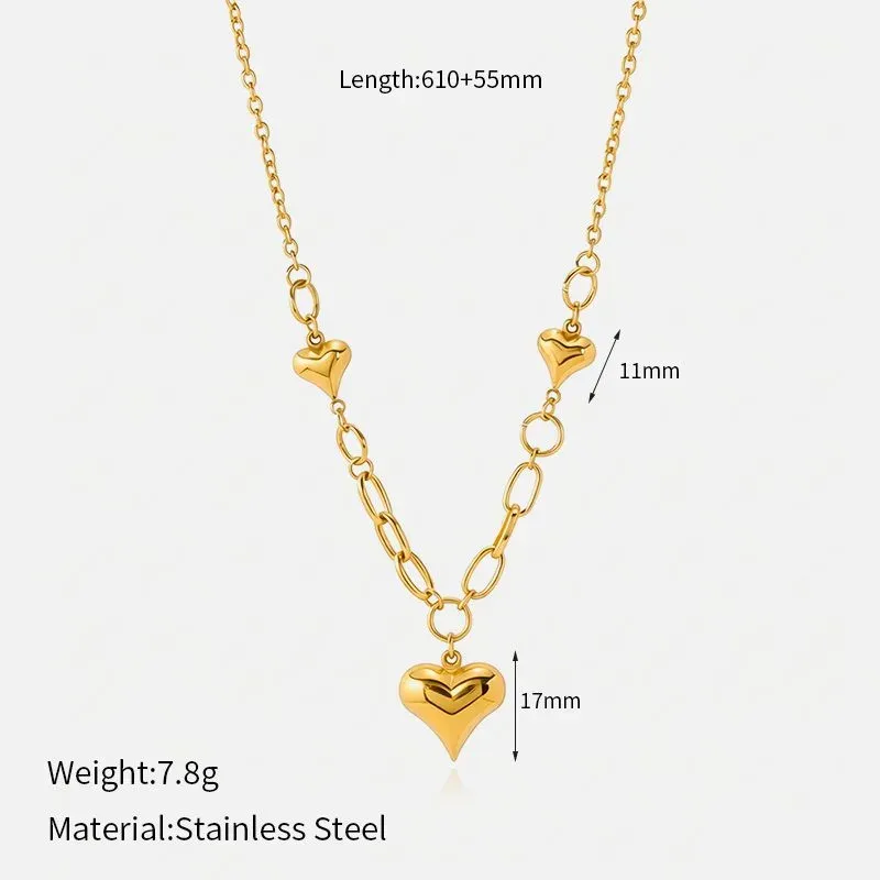 Ivanda Heart Locket Beaded Necklace Gold CHOFXL-0500-J - view 02