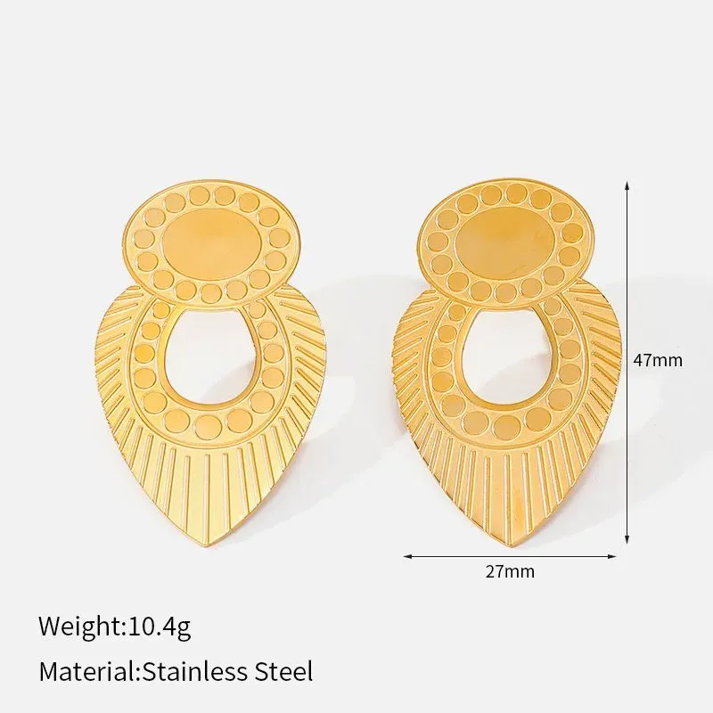 Ivanda Seahorse Open Hoop Earrings PVD 18K Gold Plated Stainless Steel CH1931 - view 04