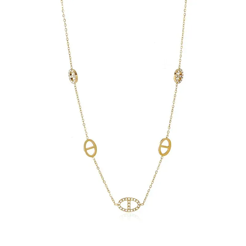 Ivanda Mariner Link Station Necklace Gold CHZRK616-15 - view 02