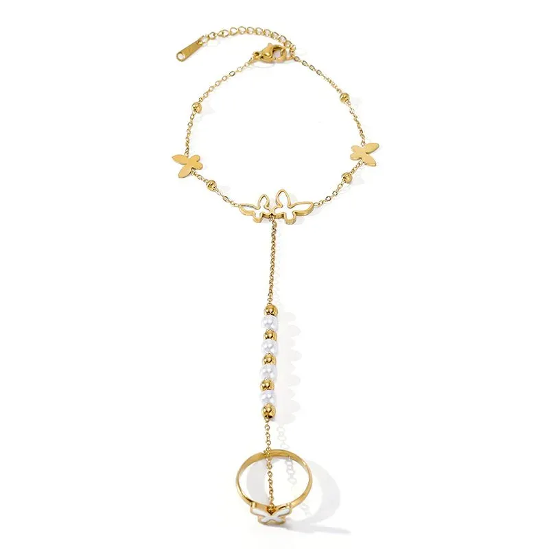 Ivanda Pearl Flower Bracelet Gold CHOFS-0330-J-W - view 06