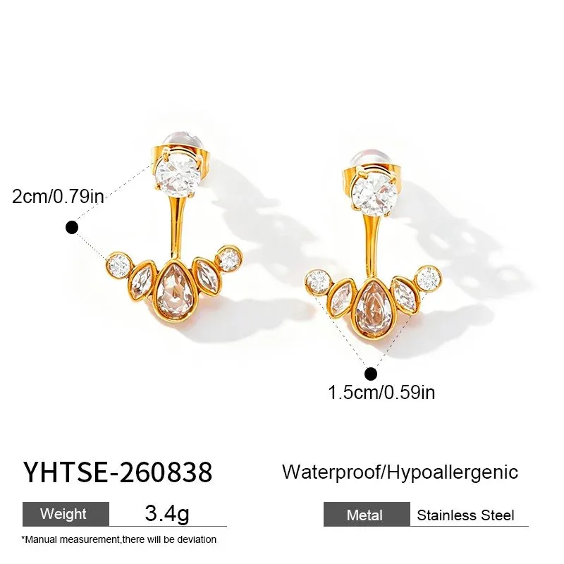 Ivanda Gold Everyday Earrings Stainless Steel YHTSE-260838 - view 01