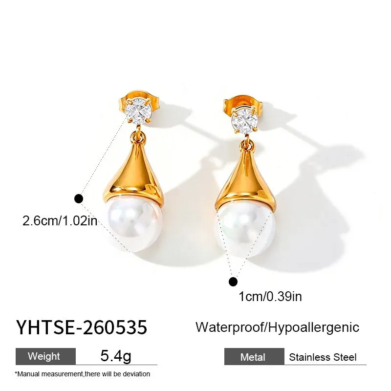 Ivanda Gold Everyday Earrings Stainless Steel YHTSE-260535 - view 01