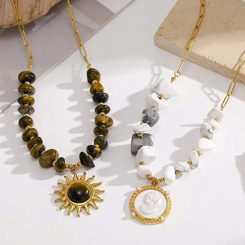 Ivanda Baroque Pearl Medallion Necklace CHXL02669-1 - view 05