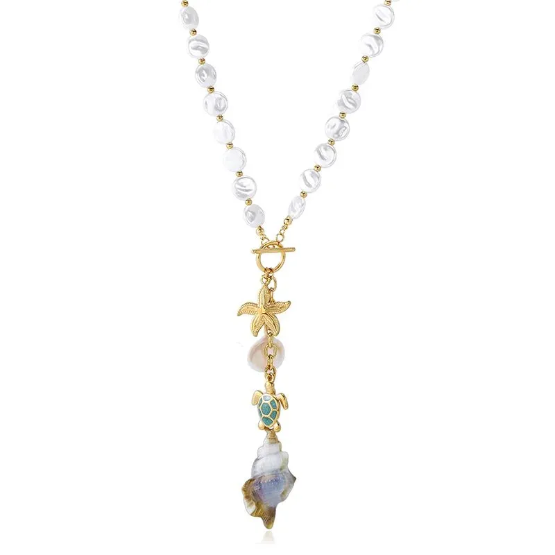 Ivanda Leaf & Heart CZ Pendant Necklace PVD 18K Gold Plated Stainless Steel CHXL02777-1 - view 03