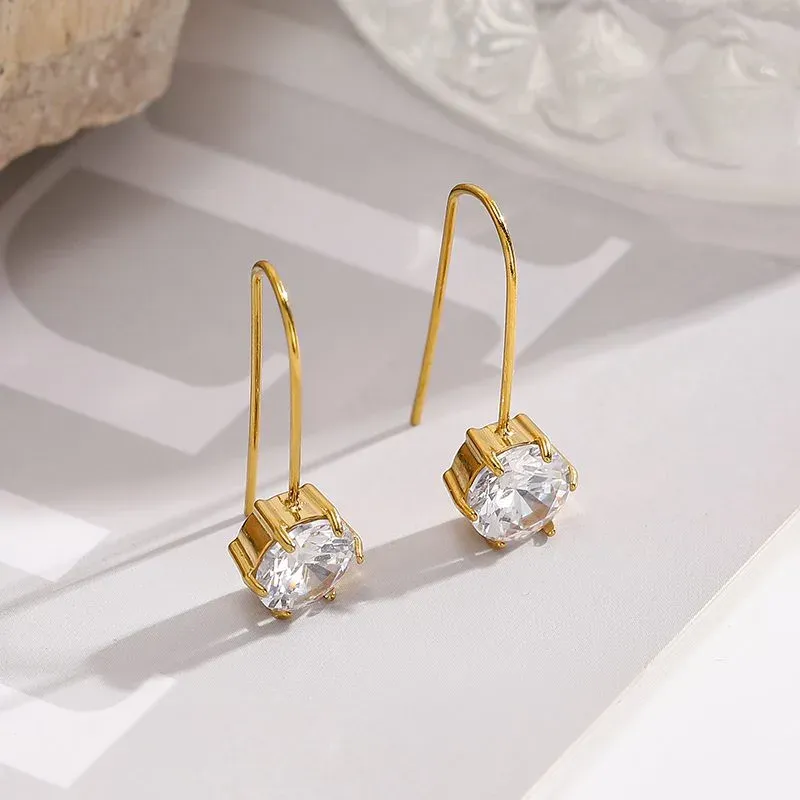 Ivanda Gold Drop Earrings Stainless Steel YHTSE-260509 - view 03