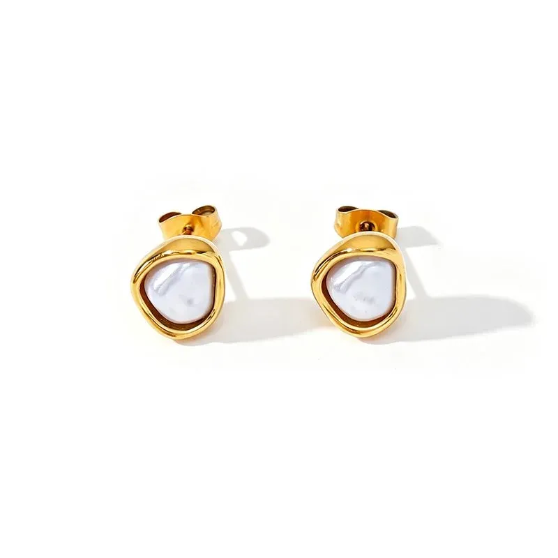 Ivanda Gold Statement Earrings Stainless Steel YHTSE-260514 - view 04