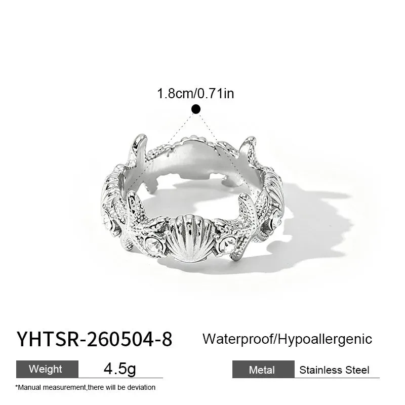 Ivanda Gold Stainless Steel Ring YHTSR-260504 - view 02