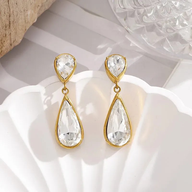 Ivanda Gold Statement Earrings Stainless Steel YHTSE-260837 - view 06