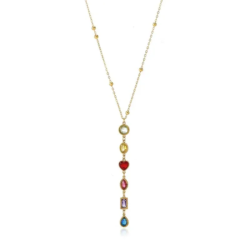 Ivanda Star Charm Necklace Two-Tone Stainless Steel CHXSJ26721 - view 05