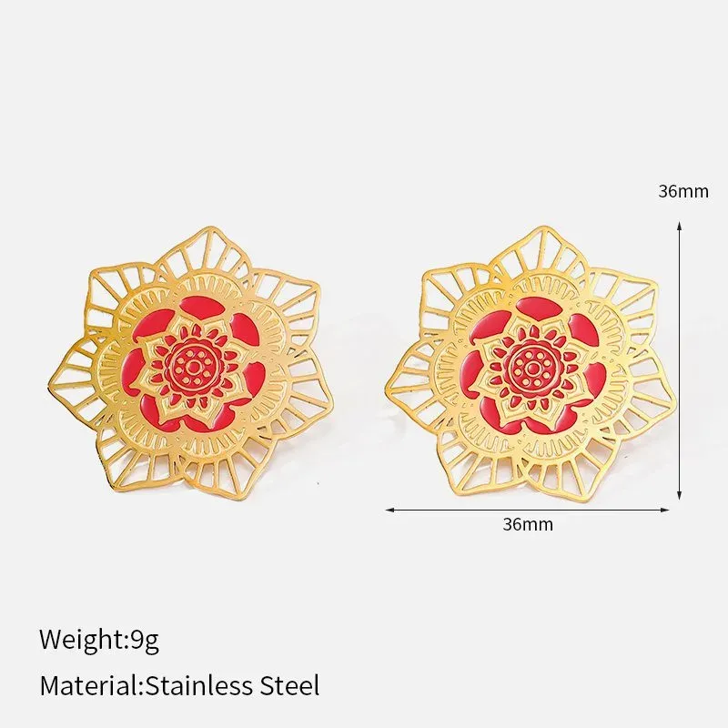 Ivanda Filigree Fan Earrings Multicolor YWD8-E2504974 - view 02