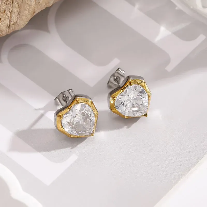 Ivanda Gold Stud Earrings Stainless Steel YHTSE-260519 - view 03