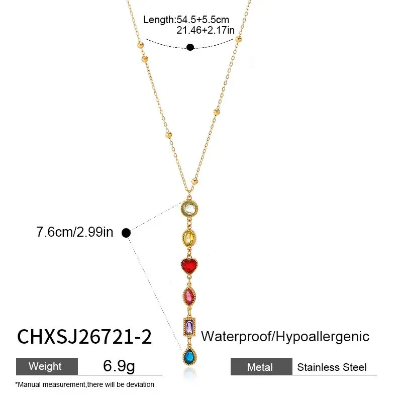 Ivanda Star Charm Necklace Two-Tone Stainless Steel CHXSJ26721 - view 02