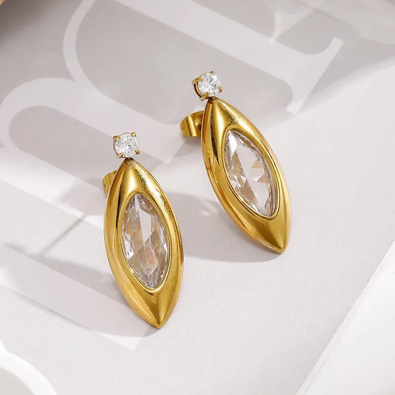 Ivanda Textured Coin Earrings Gold Stainless YHTSE-260503 - view 03