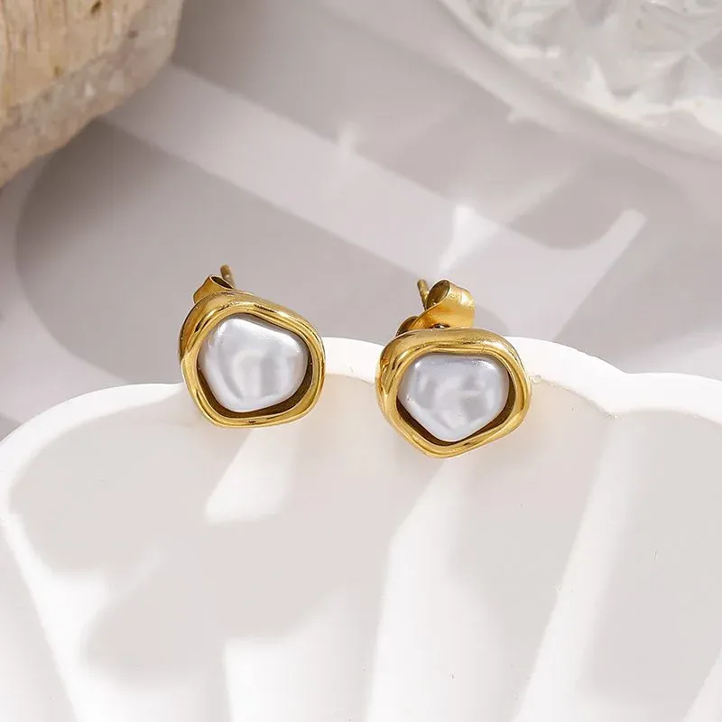 Ivanda Gold Statement Earrings Stainless Steel YHTSE-260514 - view 03