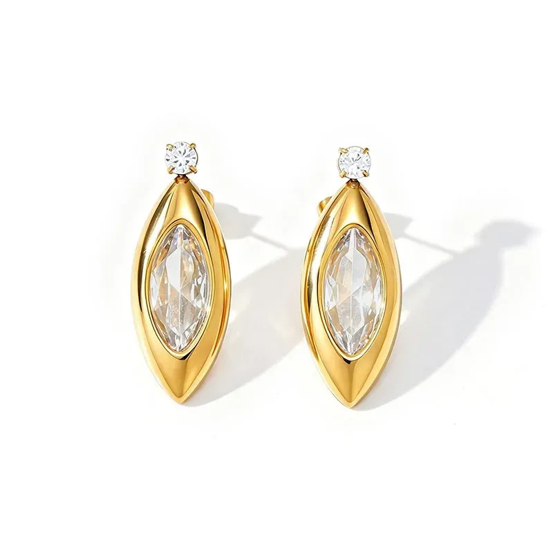 Ivanda Textured Coin Earrings Gold Stainless YHTSE-260503 - view 04