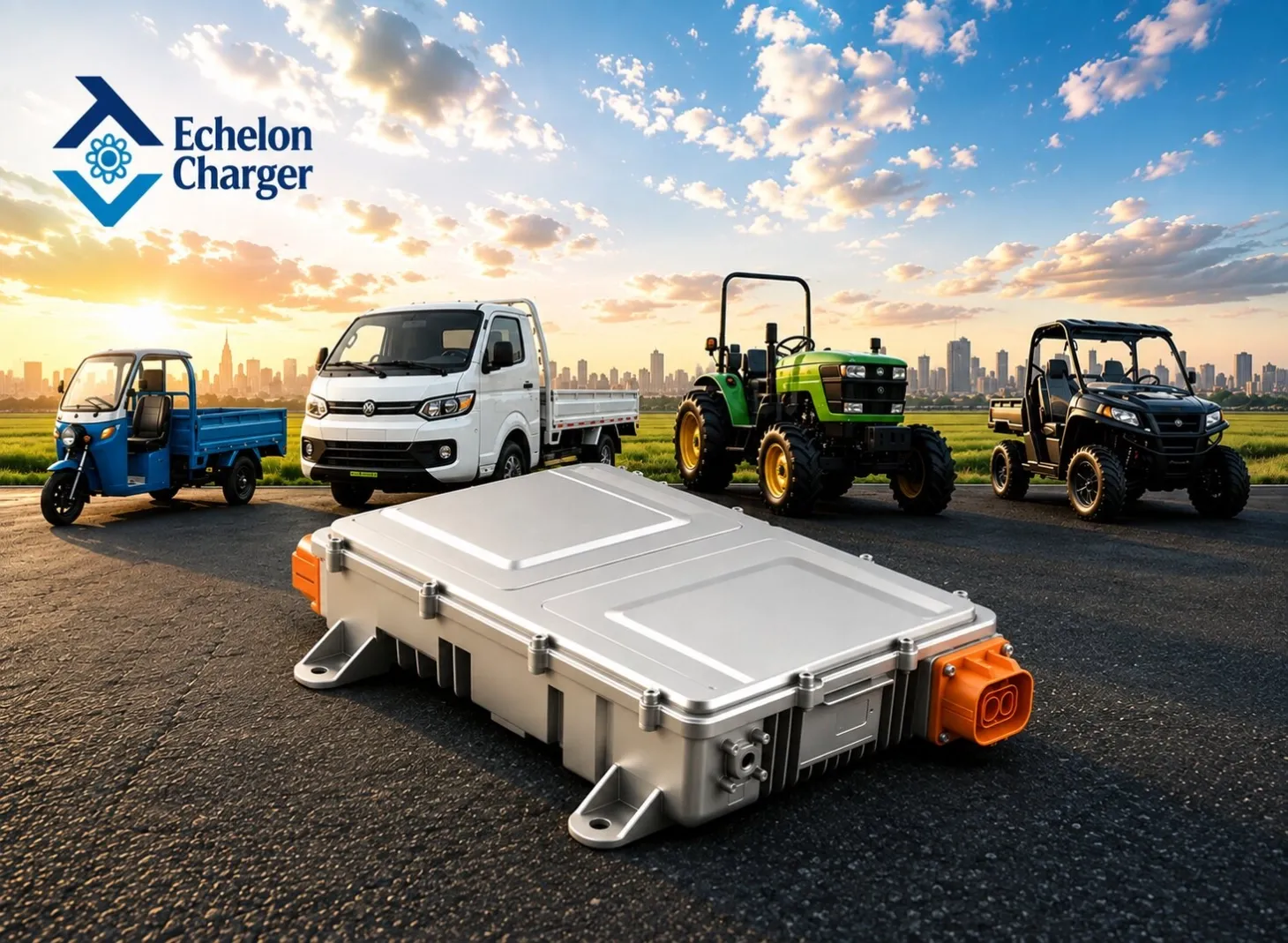 3.3kW waterproof EV on-board charger for electric light trucks and utility vehicles