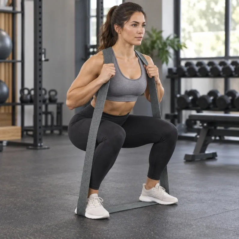 Grey Fabric Long Resistance Bands