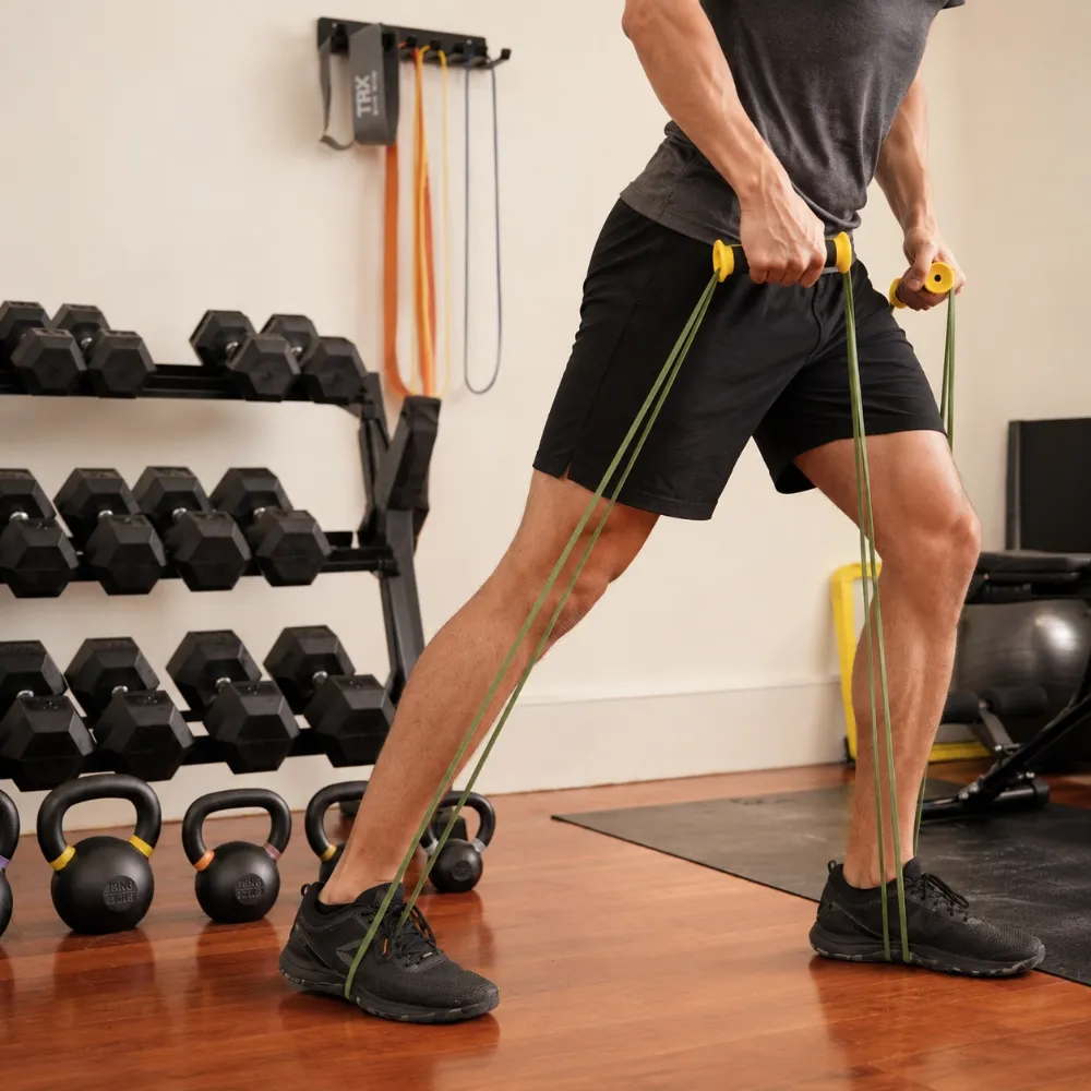 workout bands with handles