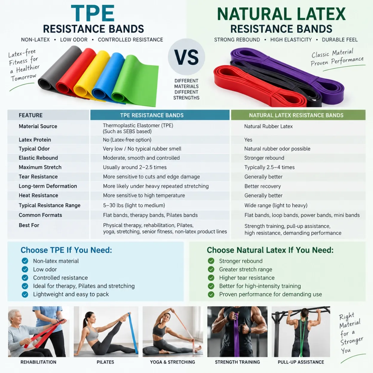 TPE resistance bands VS Latex resistance bands