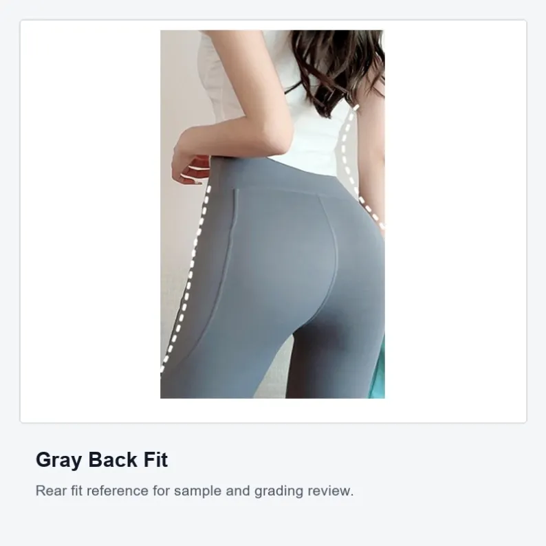 Gray GENY YOGA 2356 biker shorts rear fit reference
