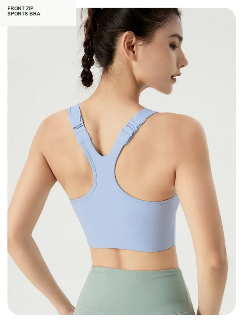 Dream blue women's adjustable racerback sports bra 24028