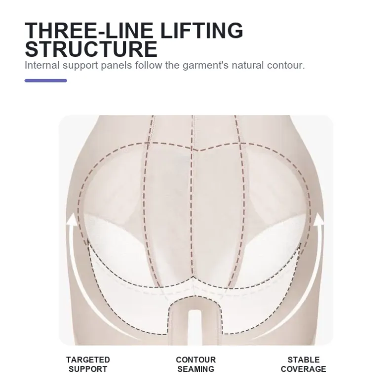 Three-line rear contour structure of GENY YOGA shapewear shorts 25039