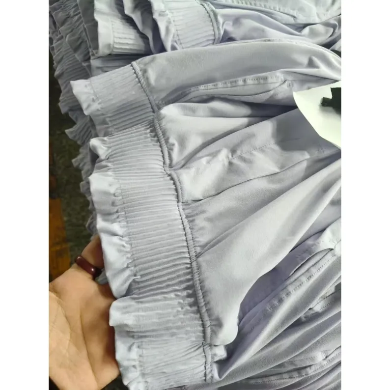 Cooling high-stretch polyester fabric construction for summer pants 26059