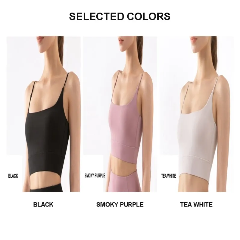 Black smoky purple and tea white GENY YOGA 2222 camisole comparison