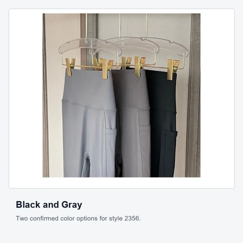 Black and Gray GENY YOGA 2356 biker shorts color options