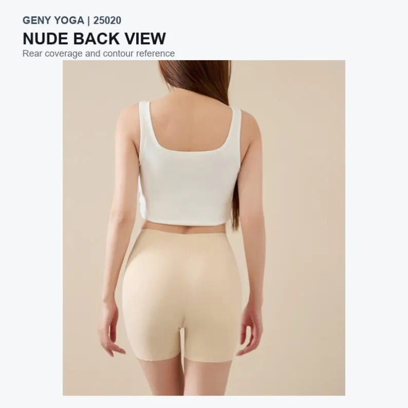 Nude GENY YOGA 25020 shaping shorts rear coverage view