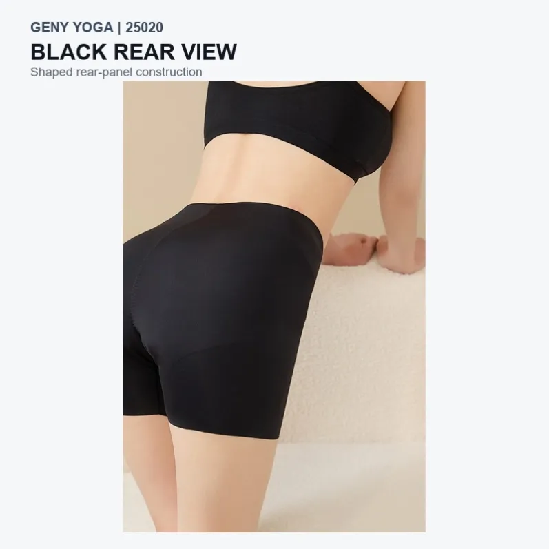 Black lightweight shaping shorts 25020 shaped rear-panel view