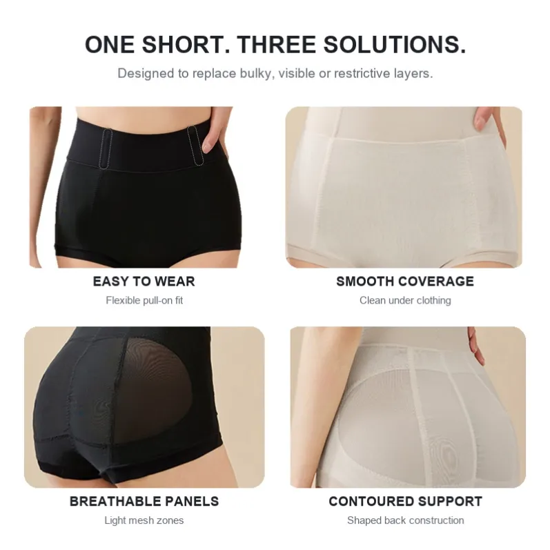 GENY YOGA 25039 shapewear shorts fit and coverage feature overview