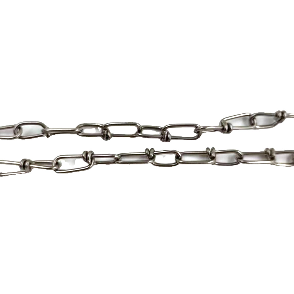Electro galvanized double loop chain