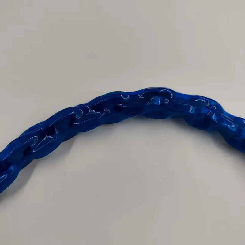 zinc plated security chain with blue pvc