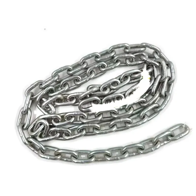 Zinc plated DIN766 standard link chain
