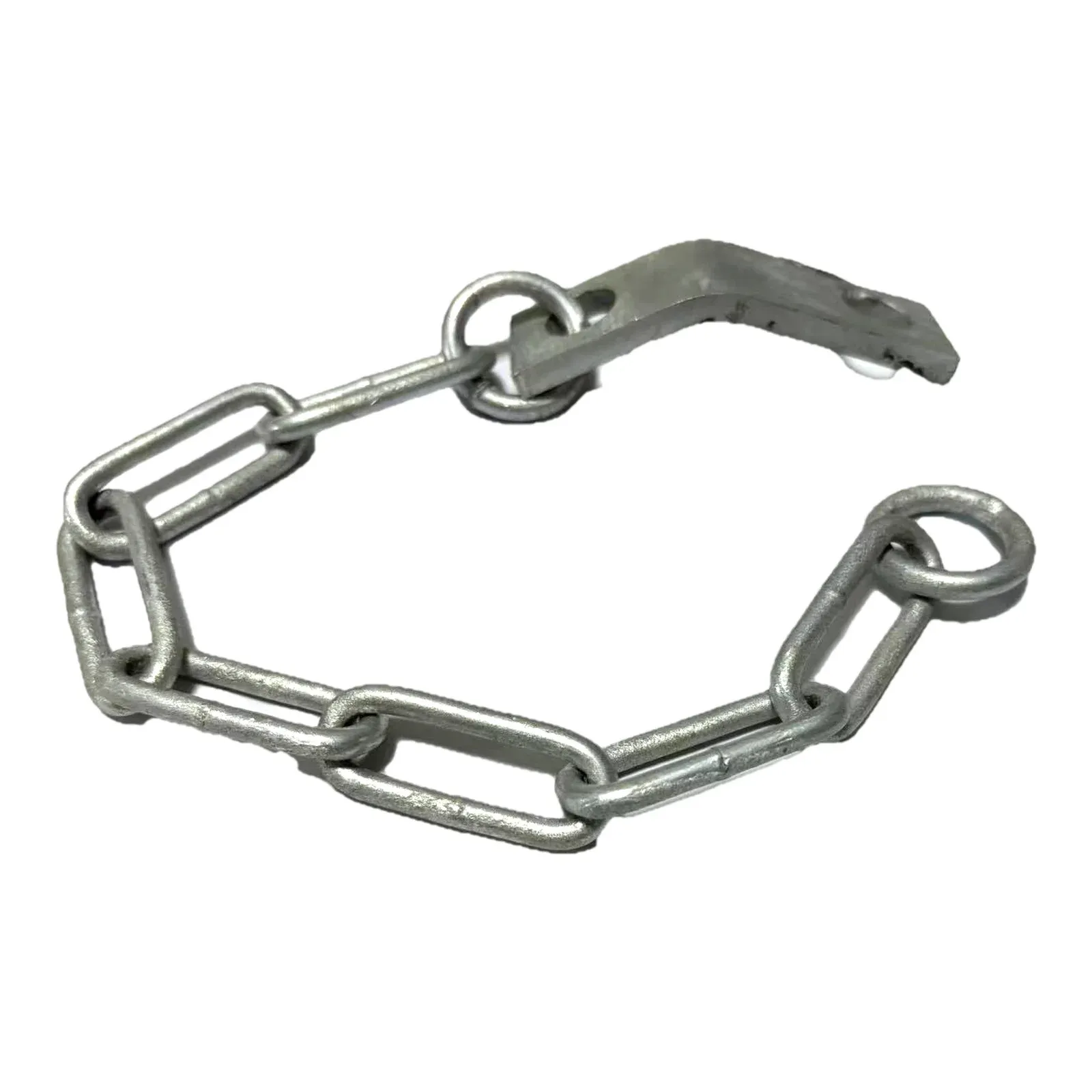 Hot dip galvanized DIN763 long link chain with welded ring and container fitting