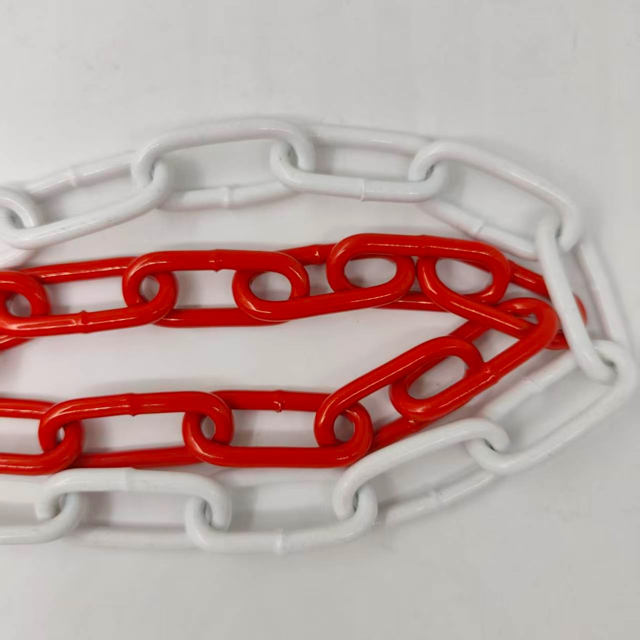 red and white barrier chain
