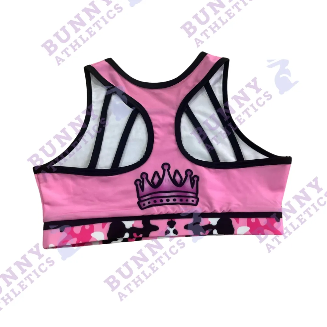 Pink and black CIA top back detail