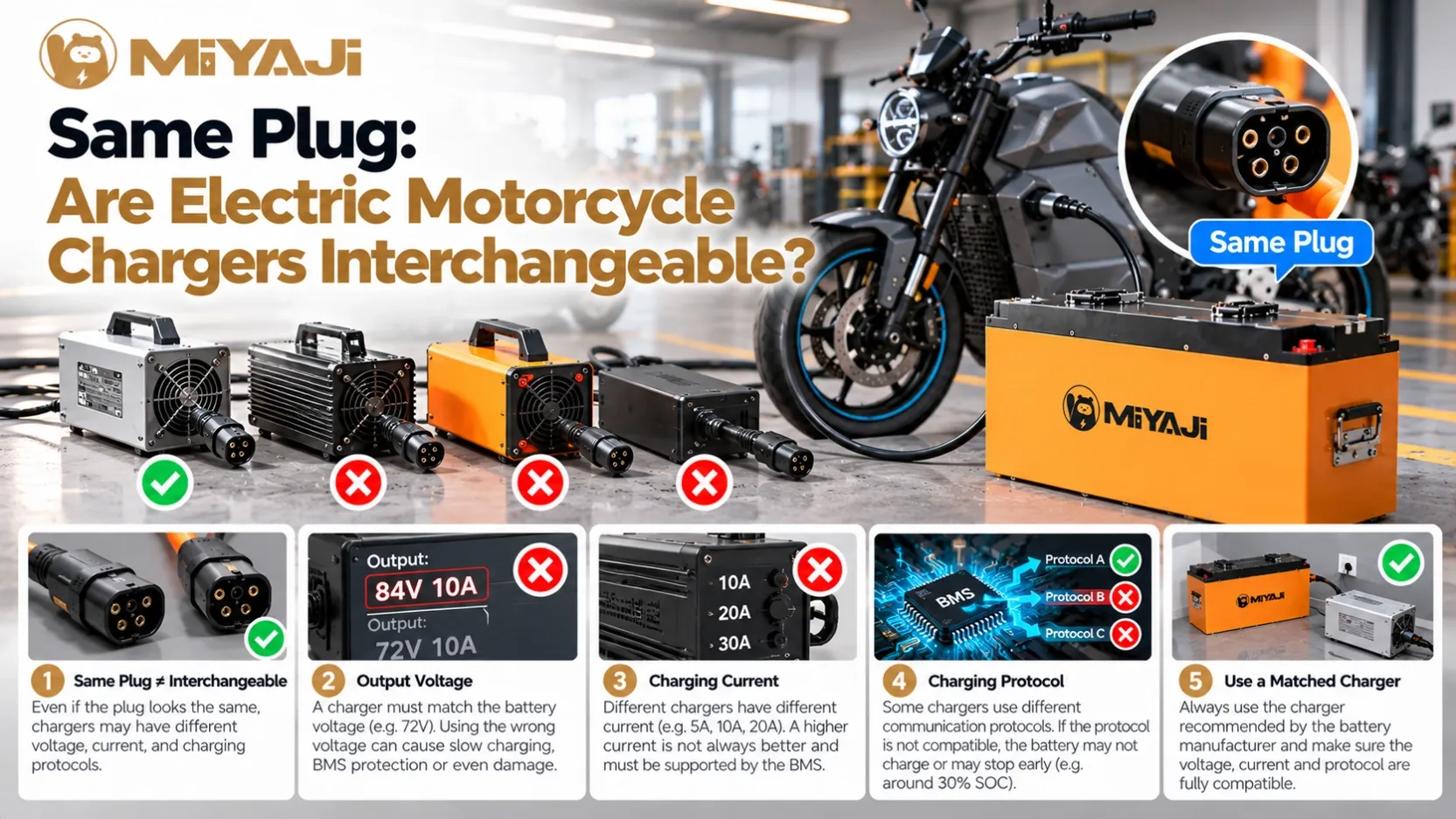 Same Plug Are Electric Motorcycle Chargers Interchangeable