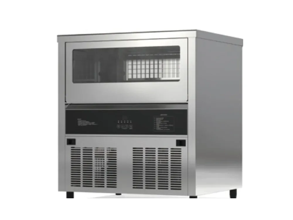 Commercial undercounter ice machine 95kg per day full cube ice with built-in storage bin