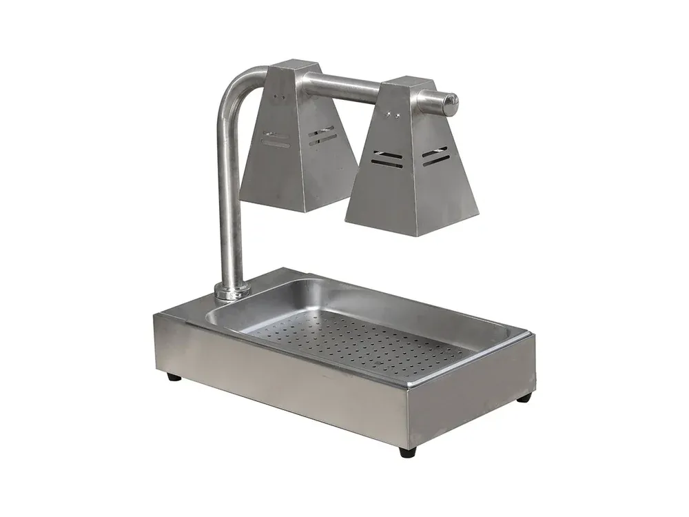 Commercial stainless steel hand sink with pre-rinse spray arm and drain board