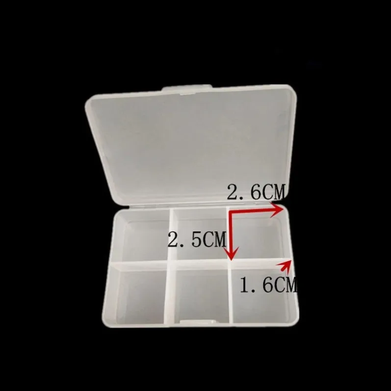 Portable 6-Compartment Pill Organizer -Size