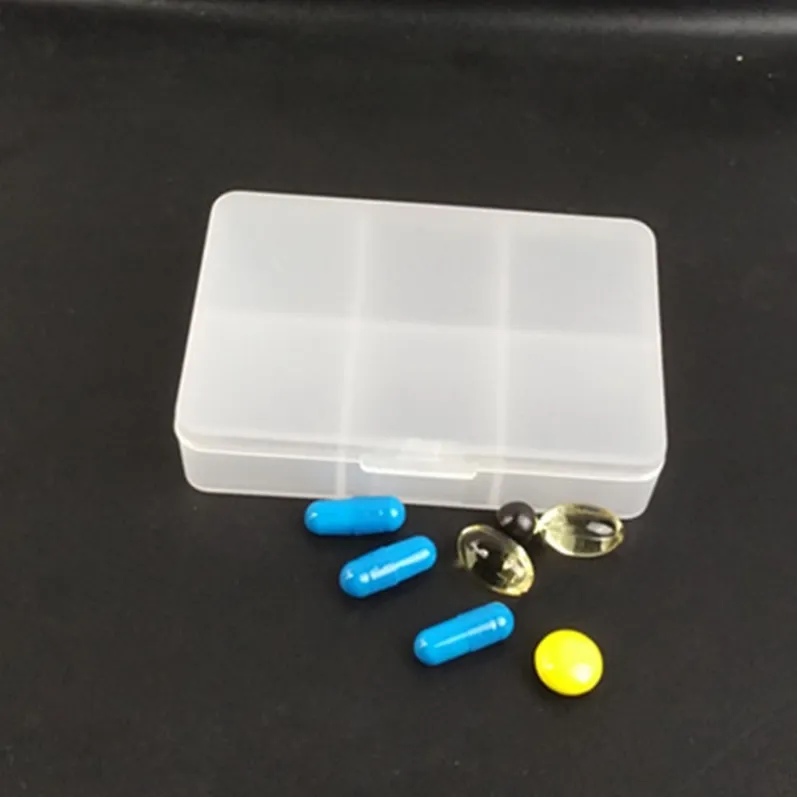 Portable 6-Compartment Pill Organizer-