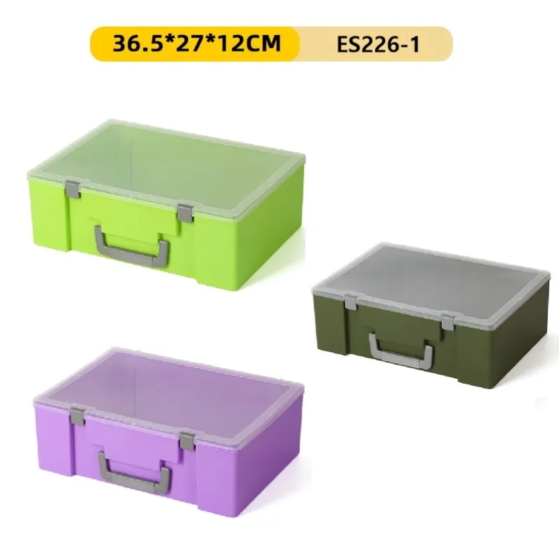 Large Capacity Plastic Storage Box with Handle-ES226-1-36.5x27x12cm