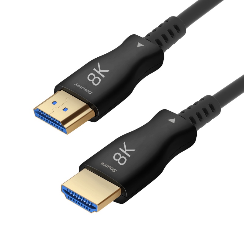 Black Close-Up 8K HDMI 2.1 Active Optical Cable