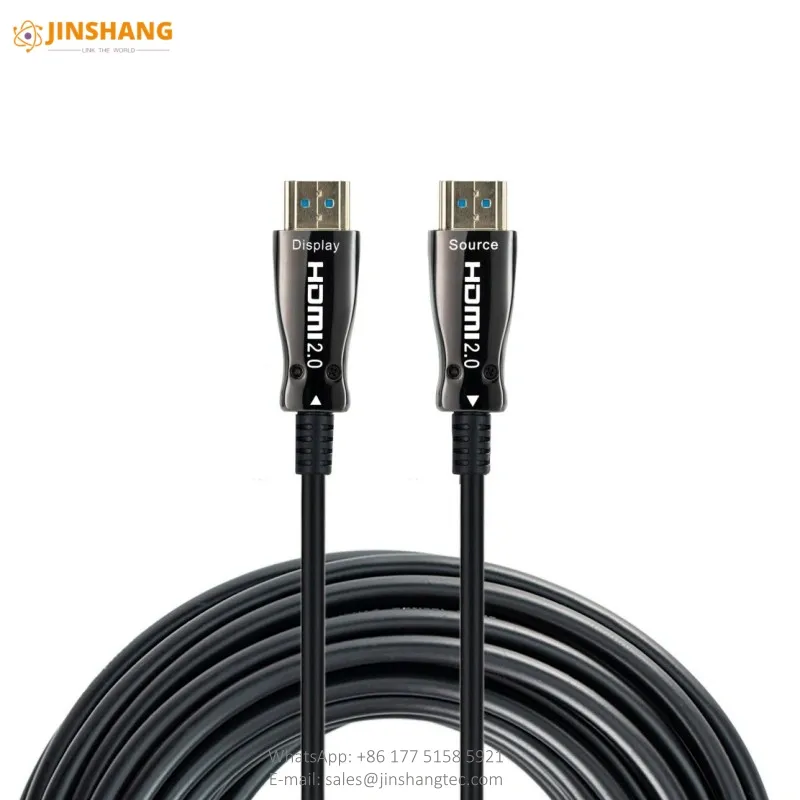 Glossy Black HDMI Active Optical Cable