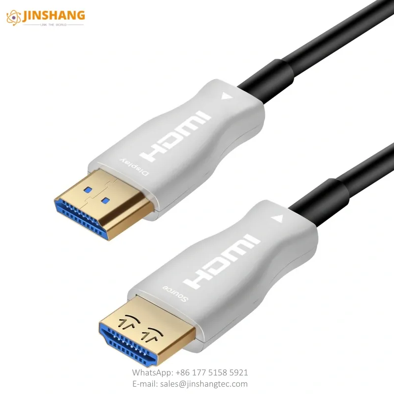 White Braided 4K HDMI Active Optical Cable