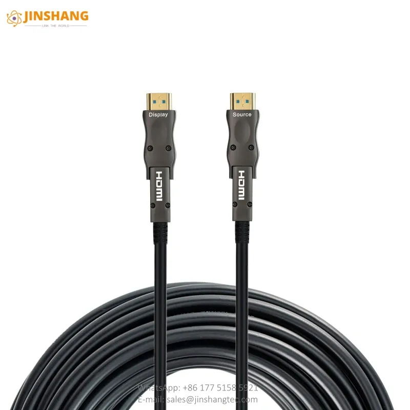 Detachable 2-in-1 HDMI 2.1 AOC Type-A + Micro-D Through Wall Conduit